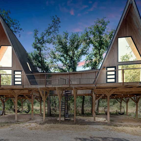 A-Frame Ranch: Post Oak Treehouse with Shared Pool - Image 1